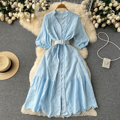 Winslow V-neck Puff Sleeve Dress
