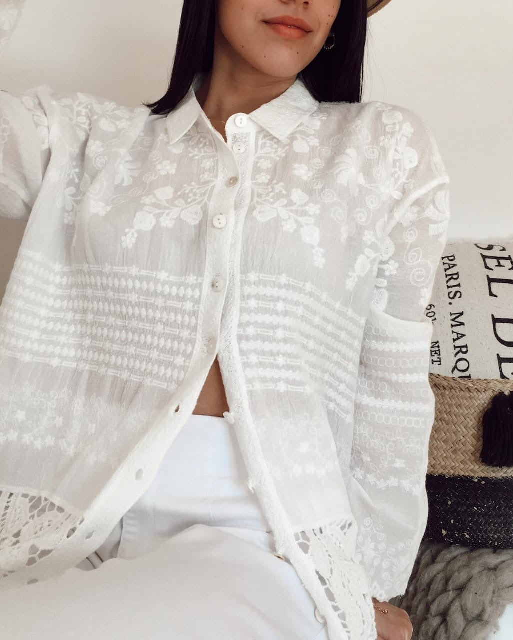 Serina Luxury Cutwork Shirt