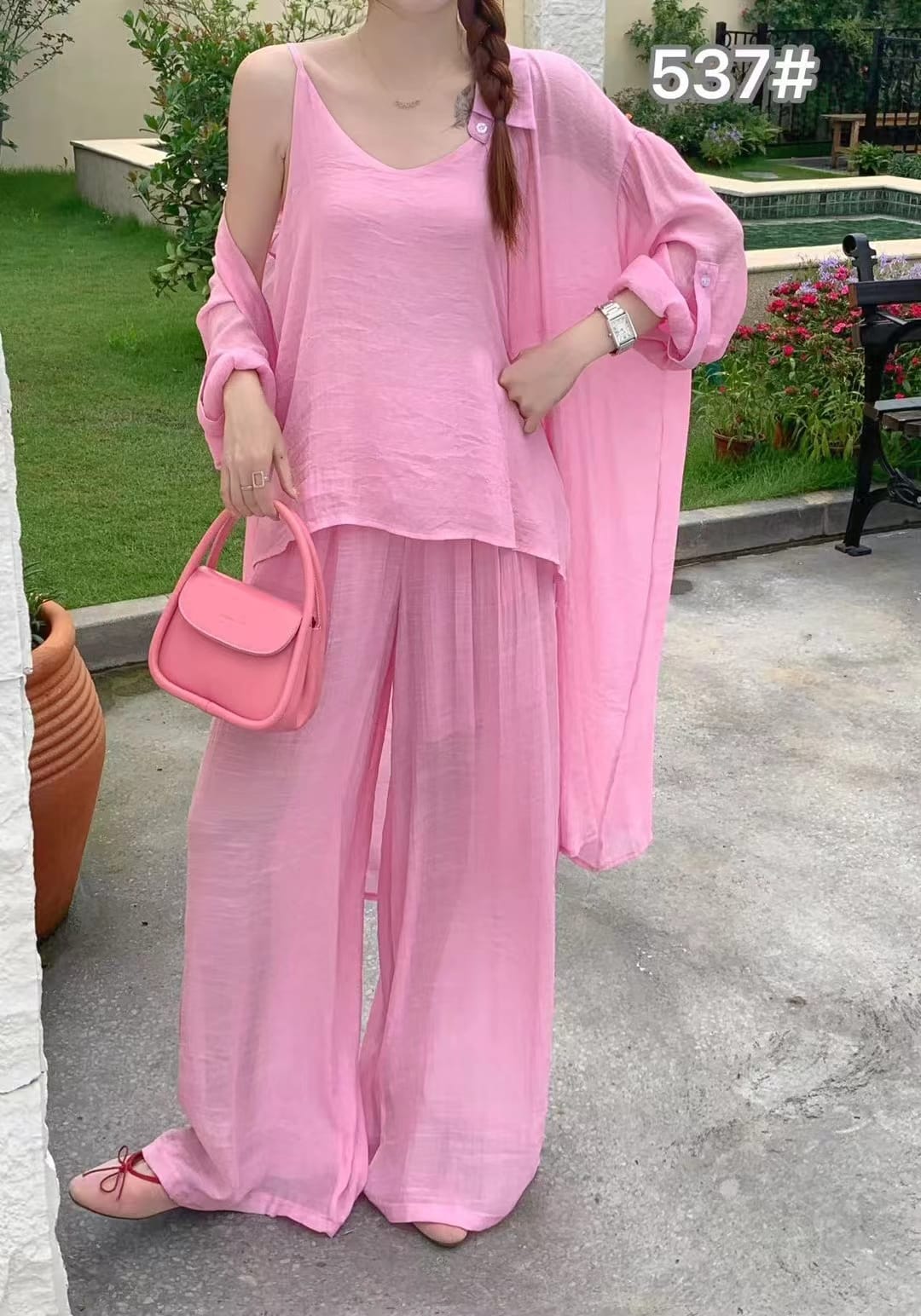 Bracy Luxury 3 Pc Linen Coord Set