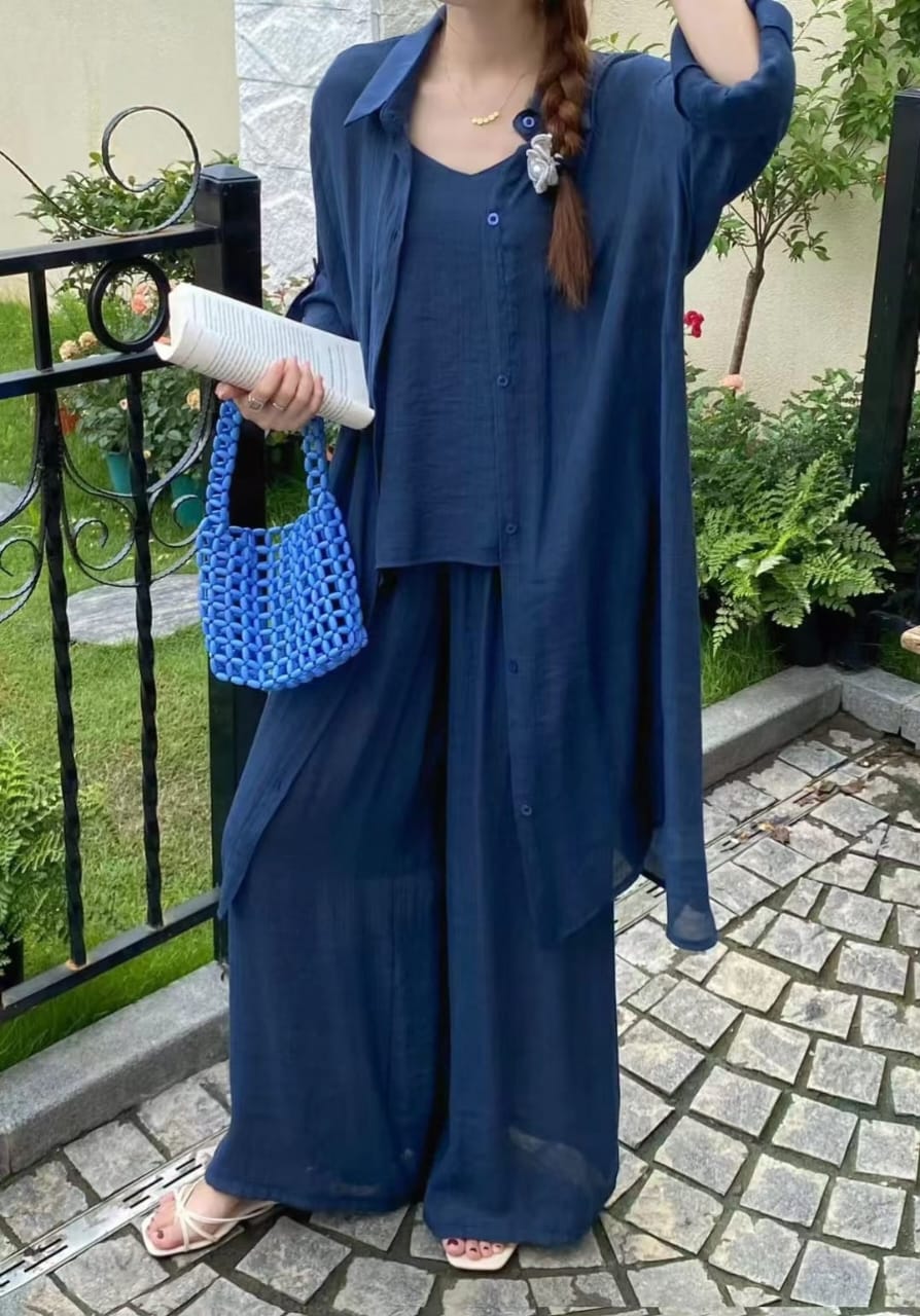 Bracy Luxury 3 Pc Linen Coord Set