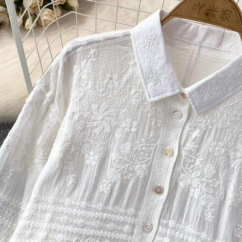 Serina Luxury Cutwork Shirt