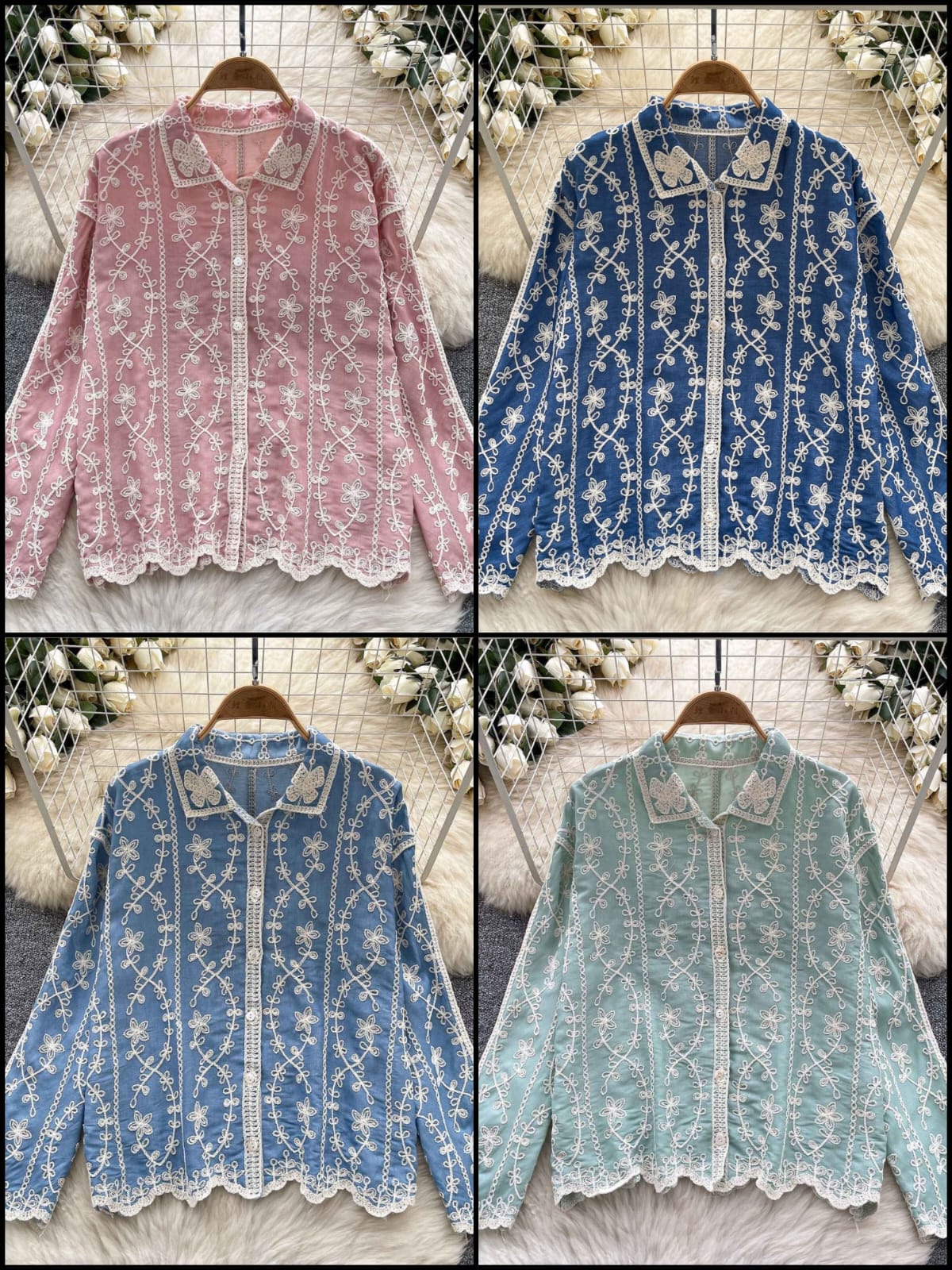 Tracy Luxury Embroidery Shirt