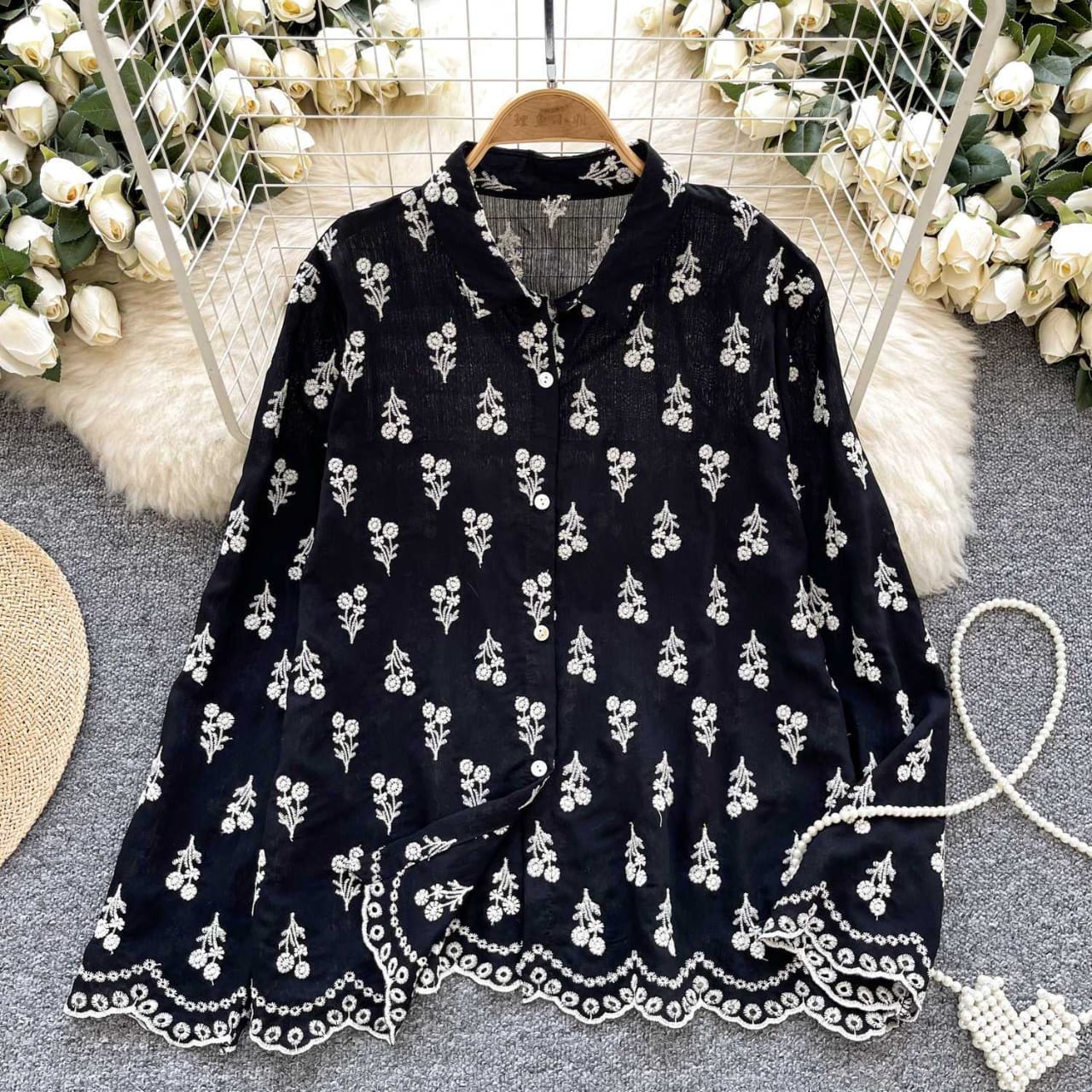 Sunflower Embroidery Shirt 🌻