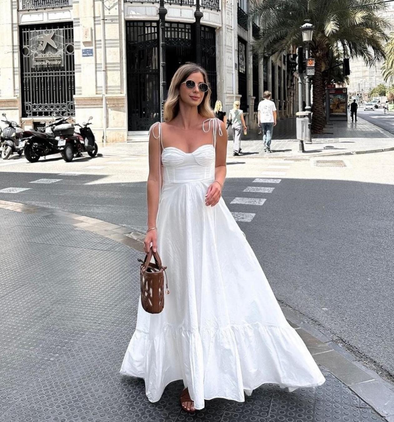Pretty white cotton dress