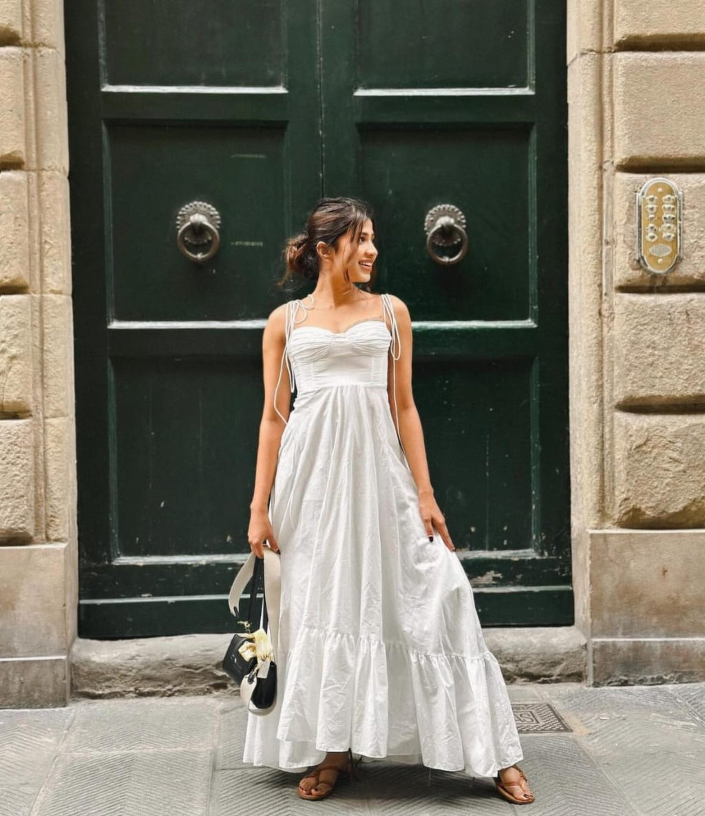 Pretty white cotton dress