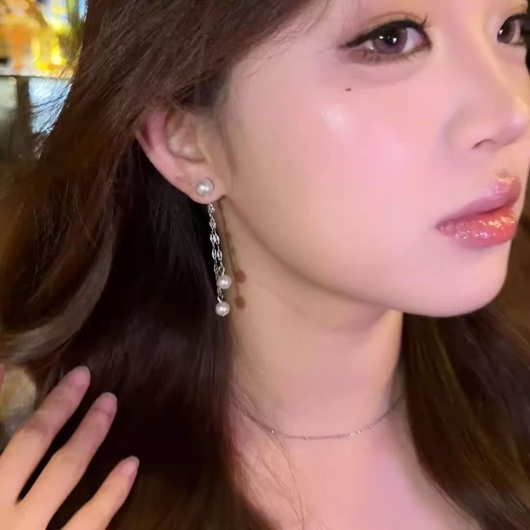 Pearl Tassel Earrings