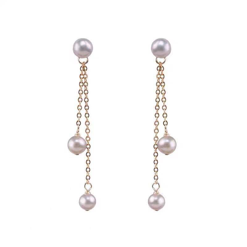 Pearl Tassel Earrings