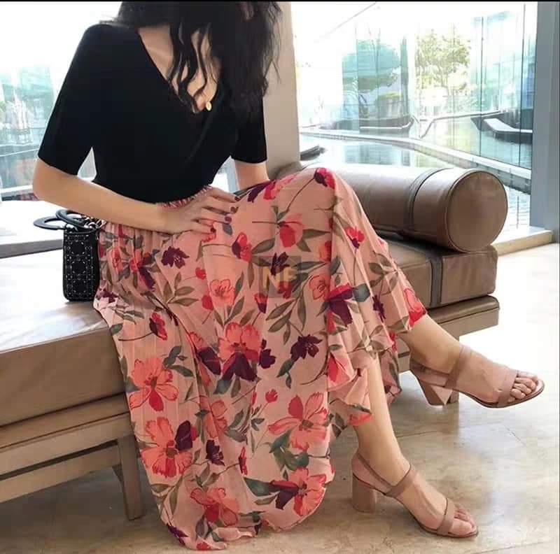 Luxury Floral Glam Skirt