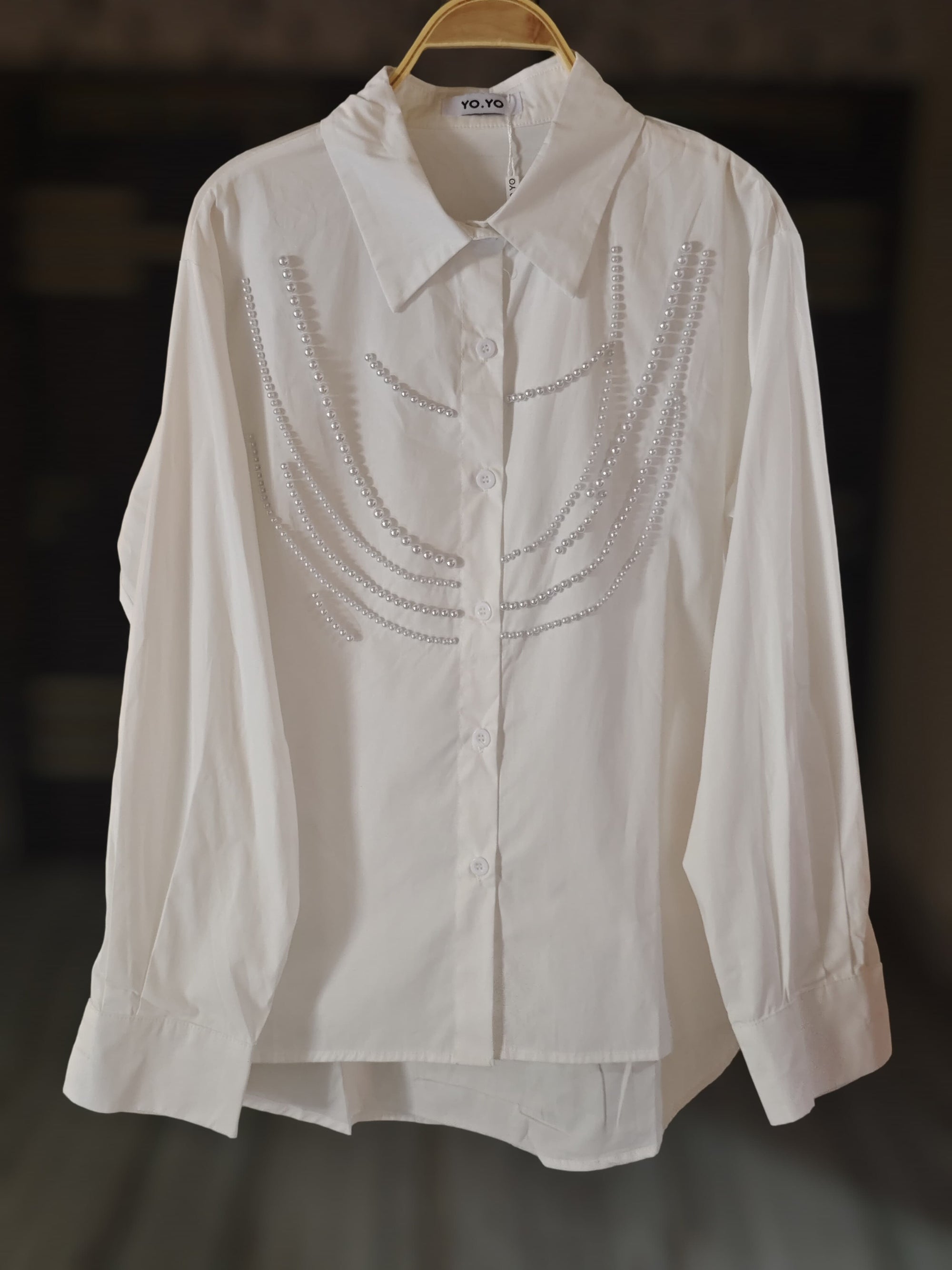 Mia Luxury Pearl Embedded Shirt