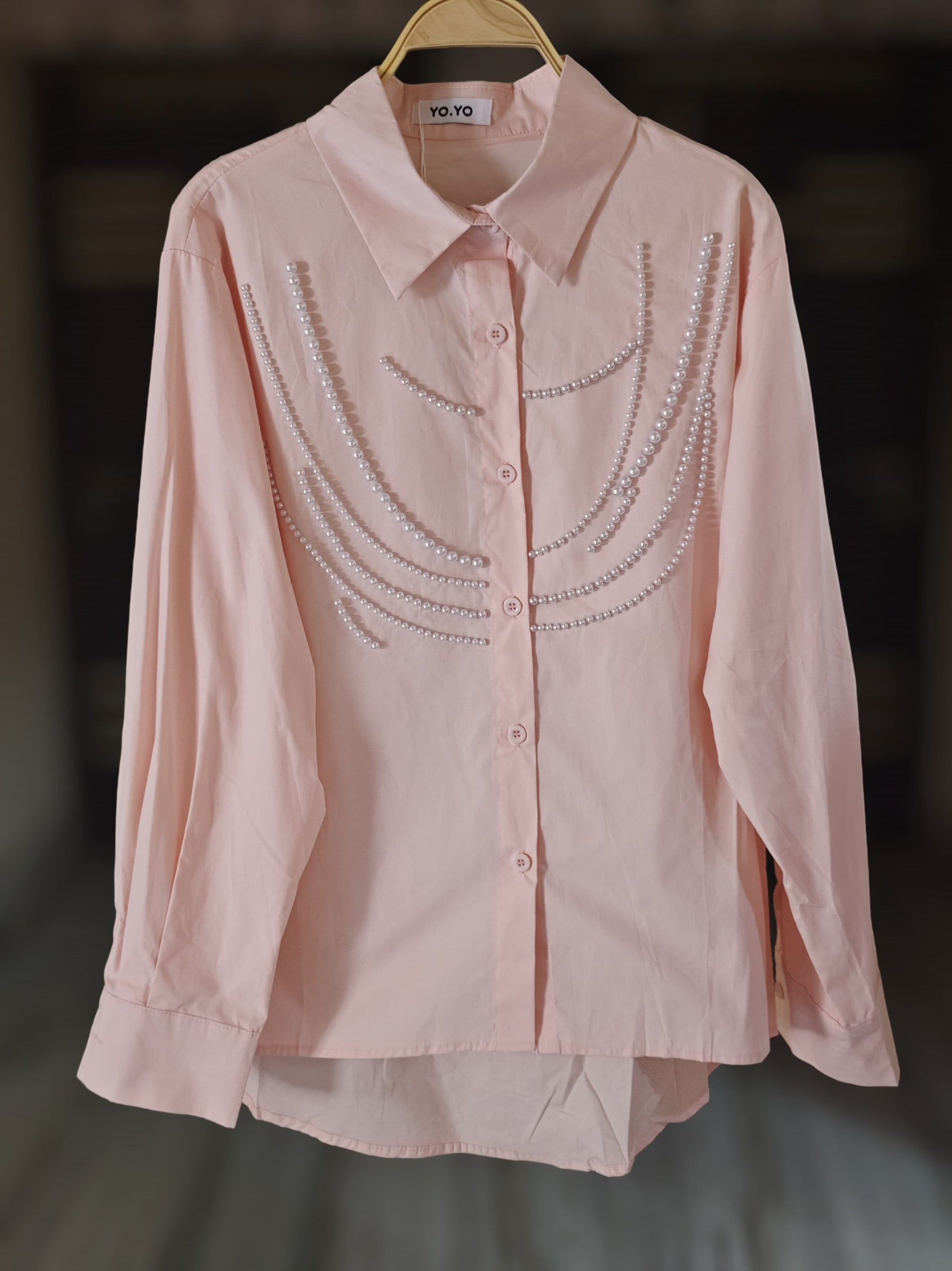 Mia Luxury Pearl Embedded Shirt
