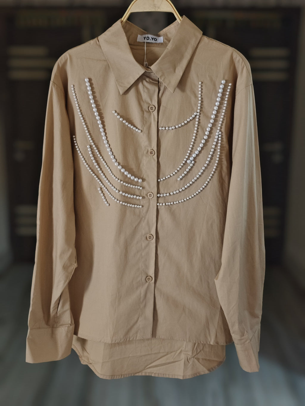 Mia Luxury Pearl Embedded Shirt