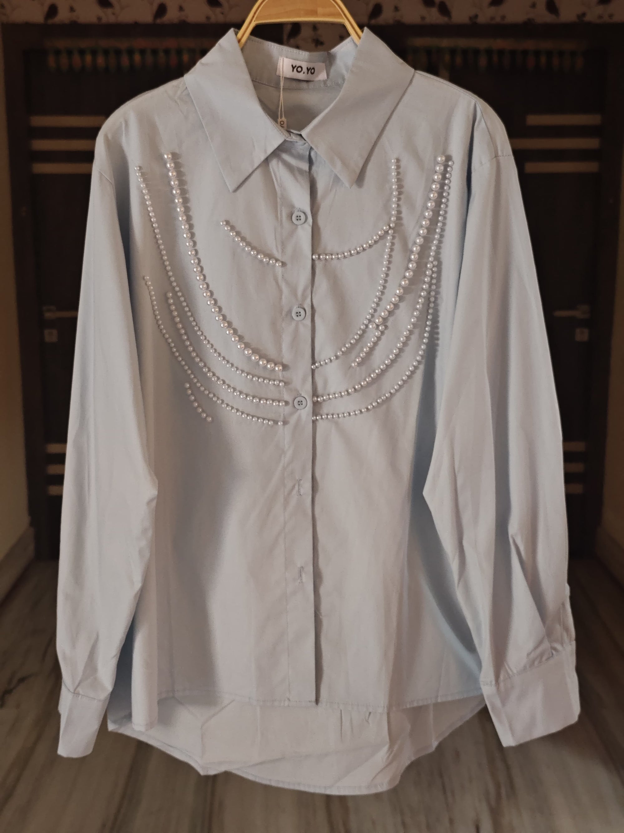 Mia Luxury Pearl Embedded Shirt