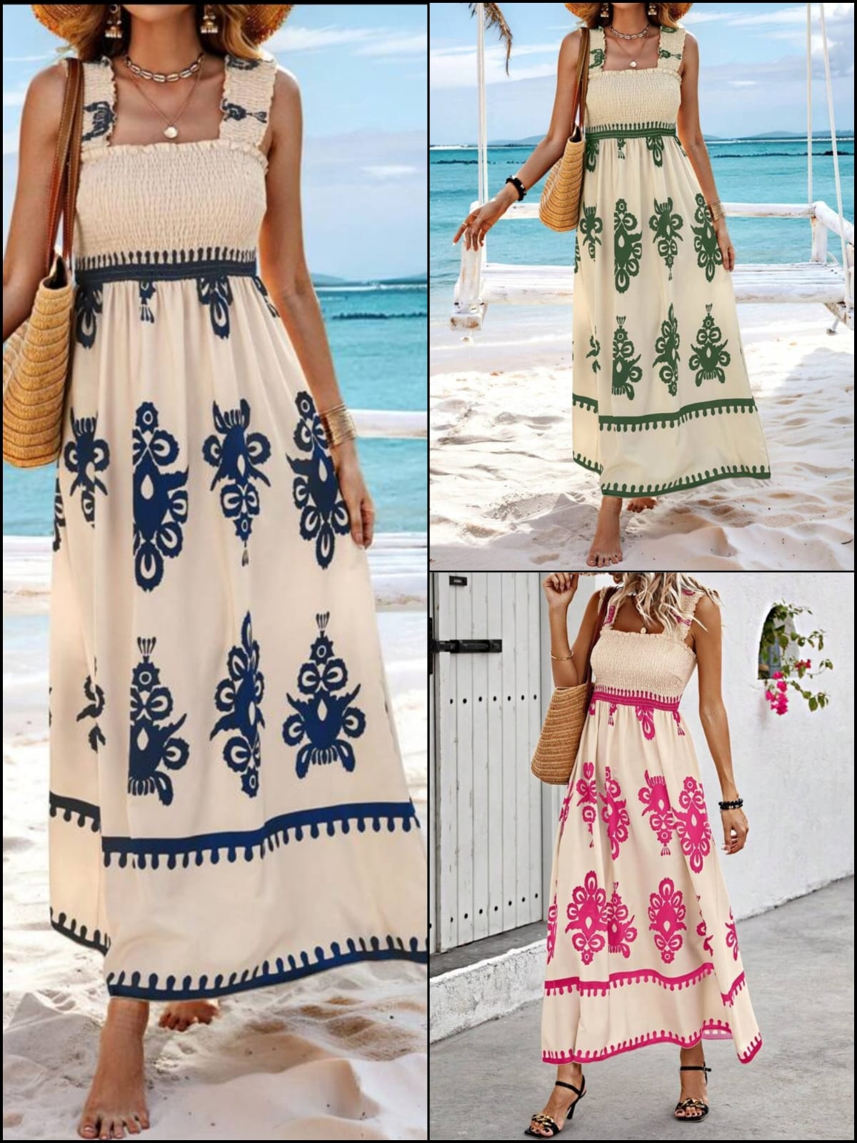 Ana Luxury Printed Dress