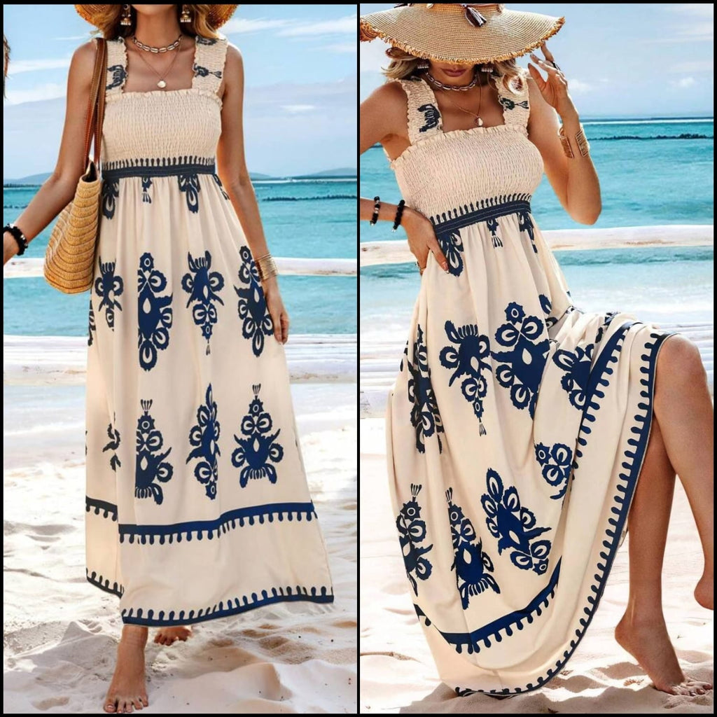 Ana Luxury Printed Dress