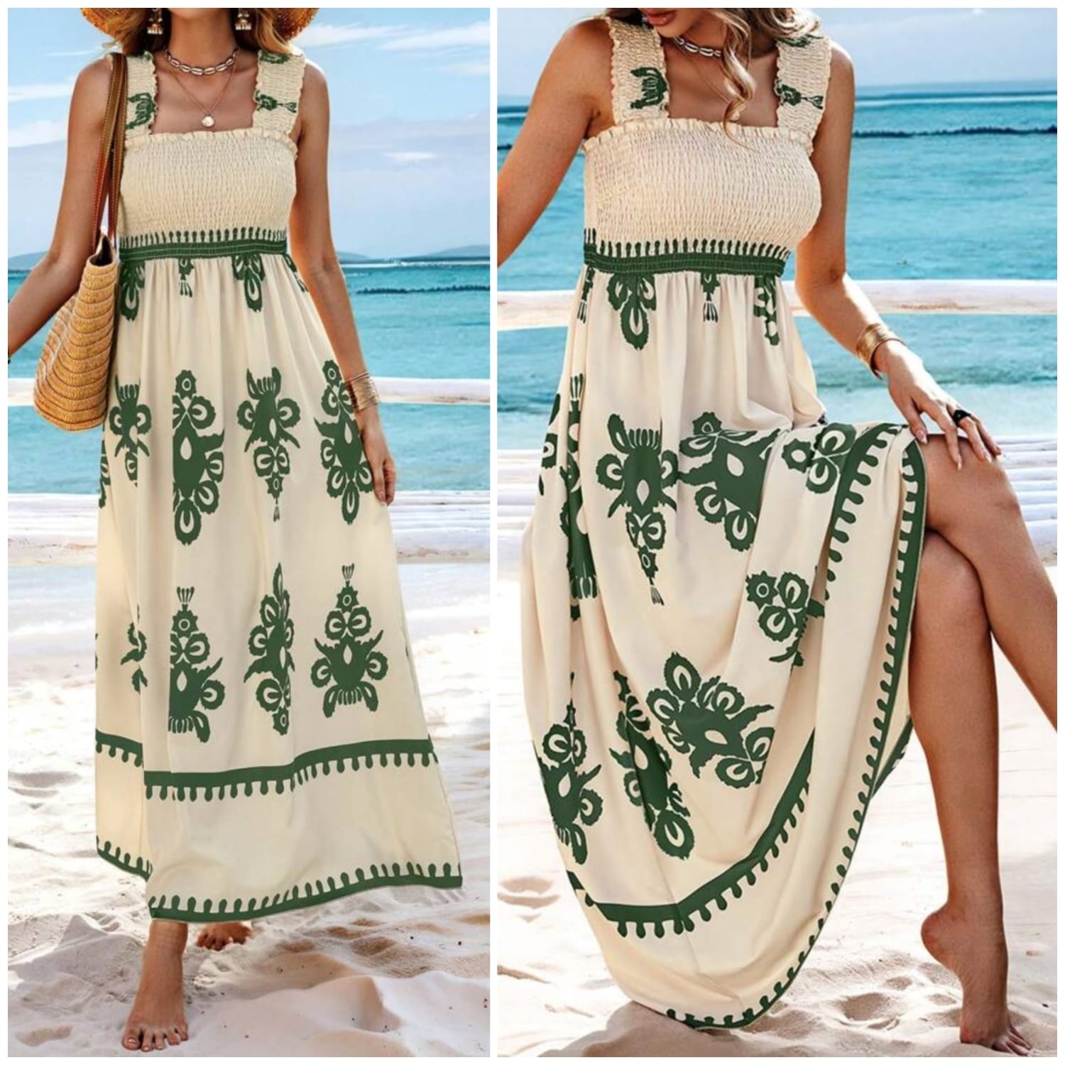 Ana Luxury Printed Dress