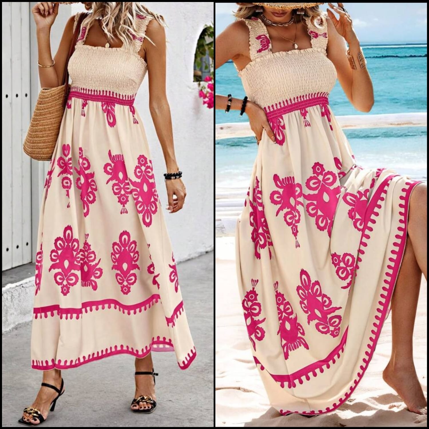 Ana Luxury Printed Dress