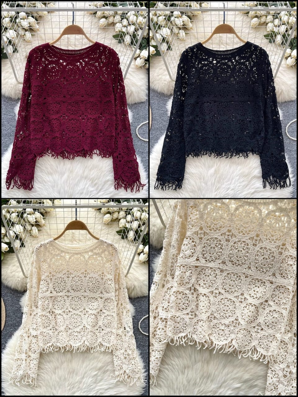 Khlio Crochet Top