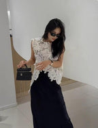 Ivory Bloom Crochet Top
