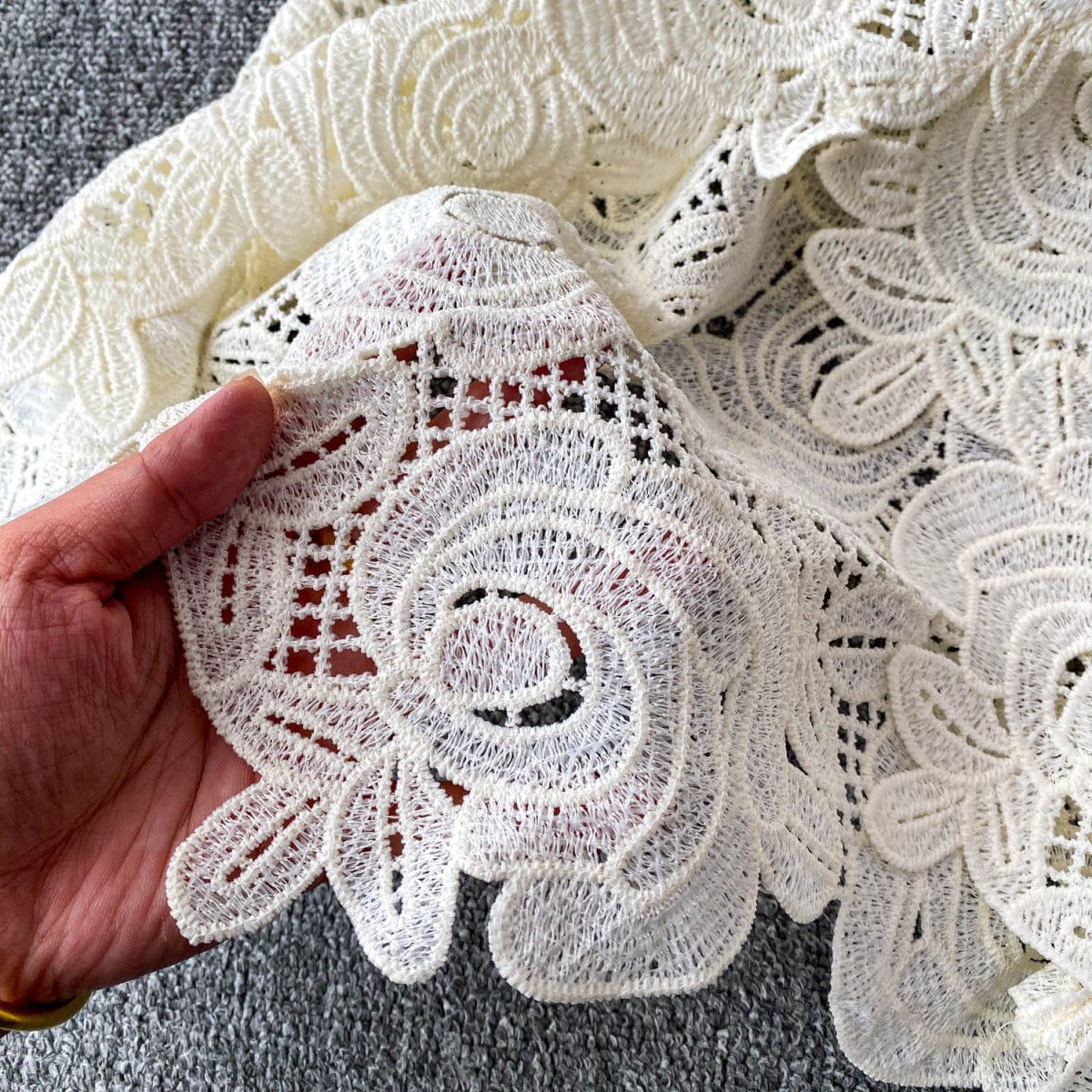 Ivory Bloom Crochet Top