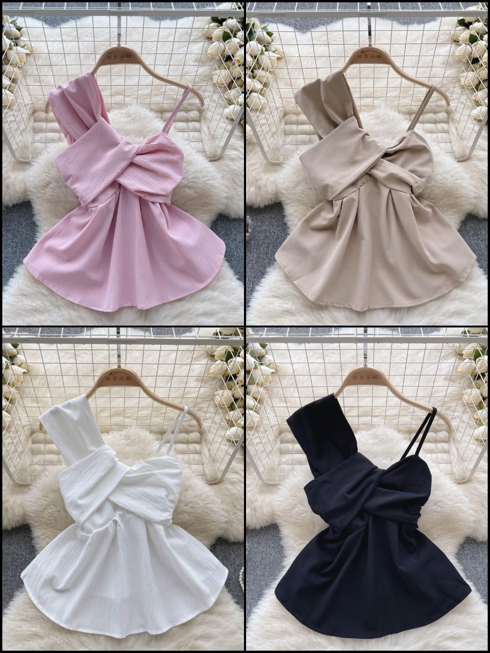 Bella Bow One-Shoulder Top