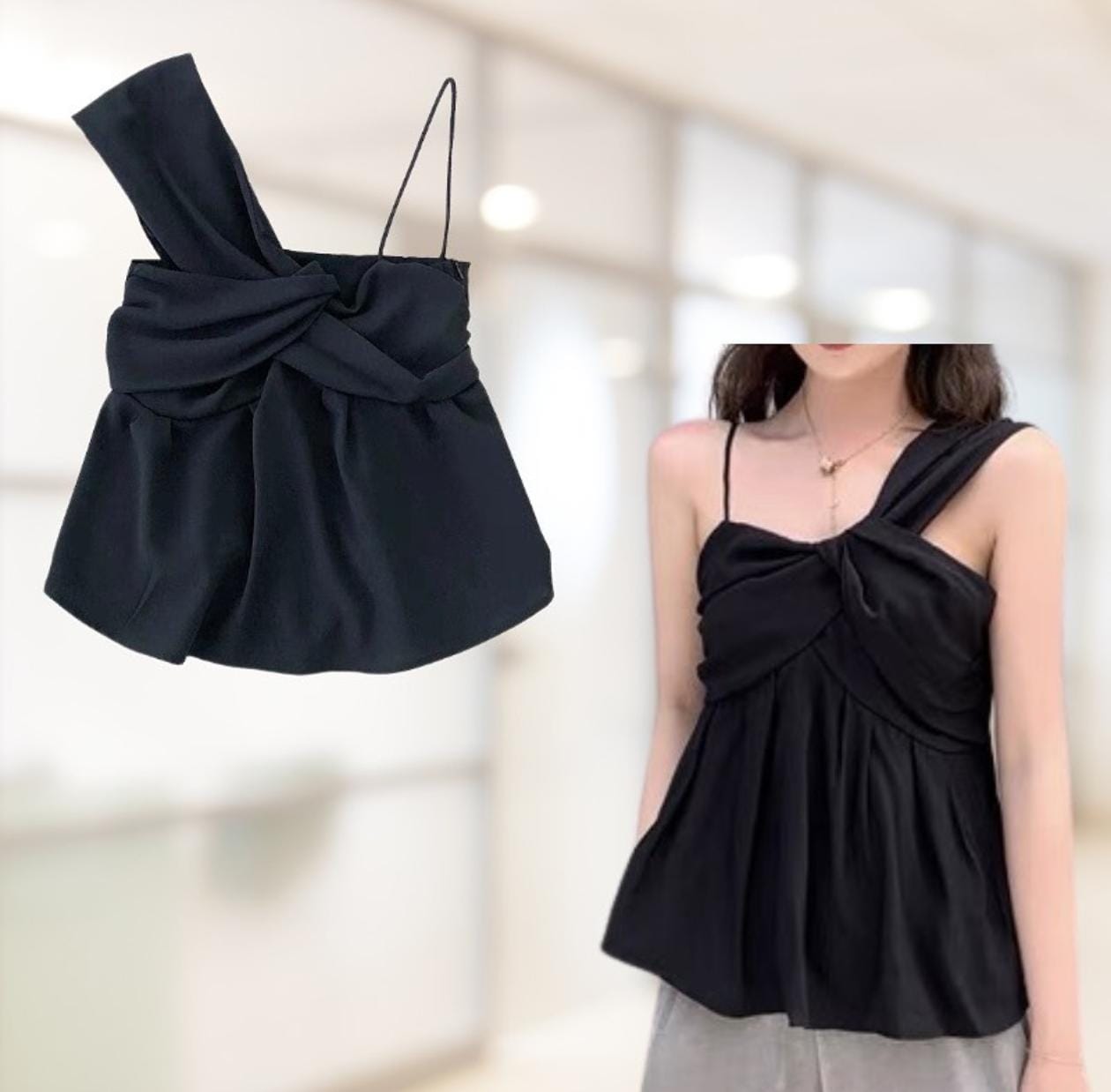 Bella Bow One-Shoulder Top