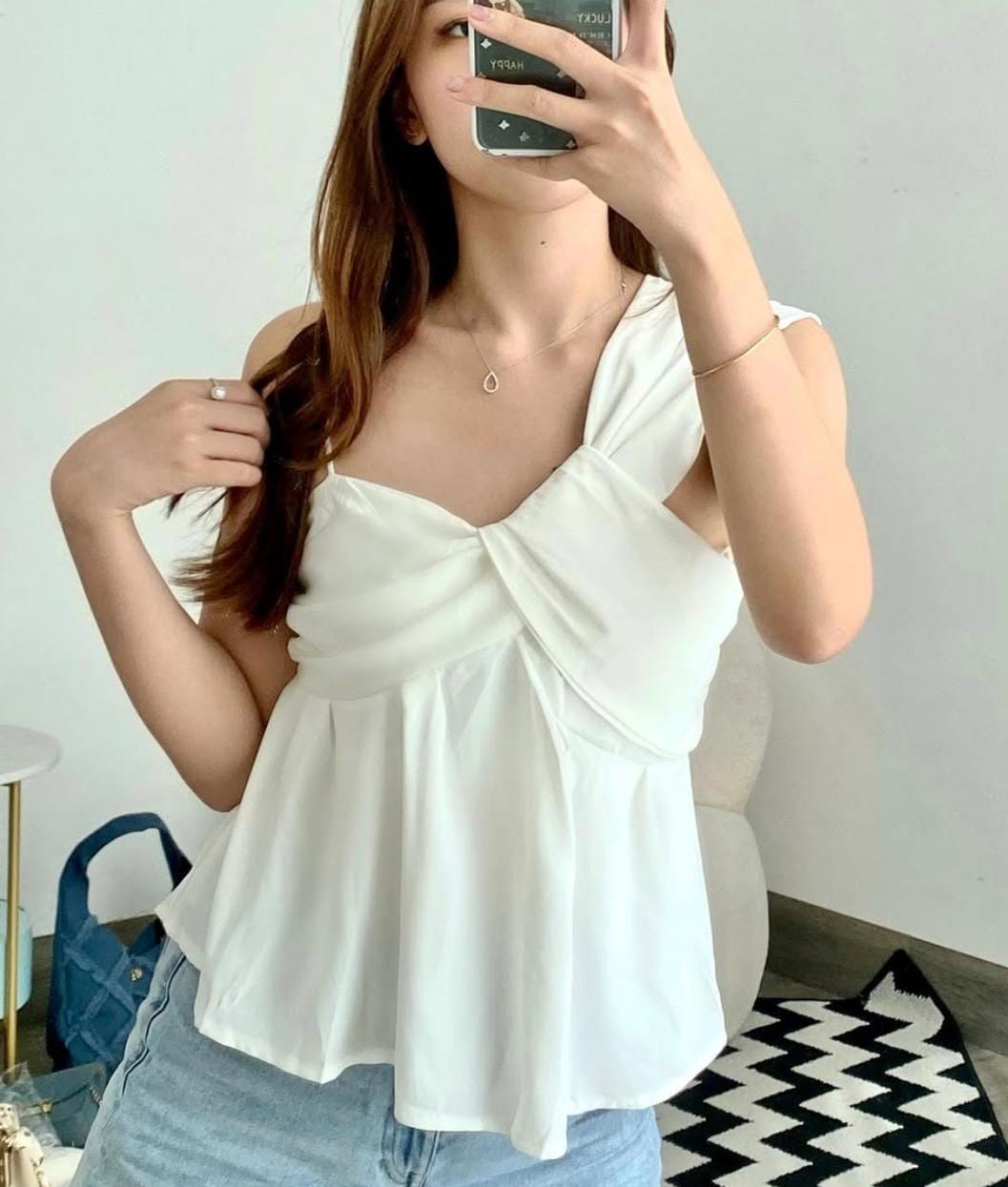 Bella Bow One-Shoulder Top