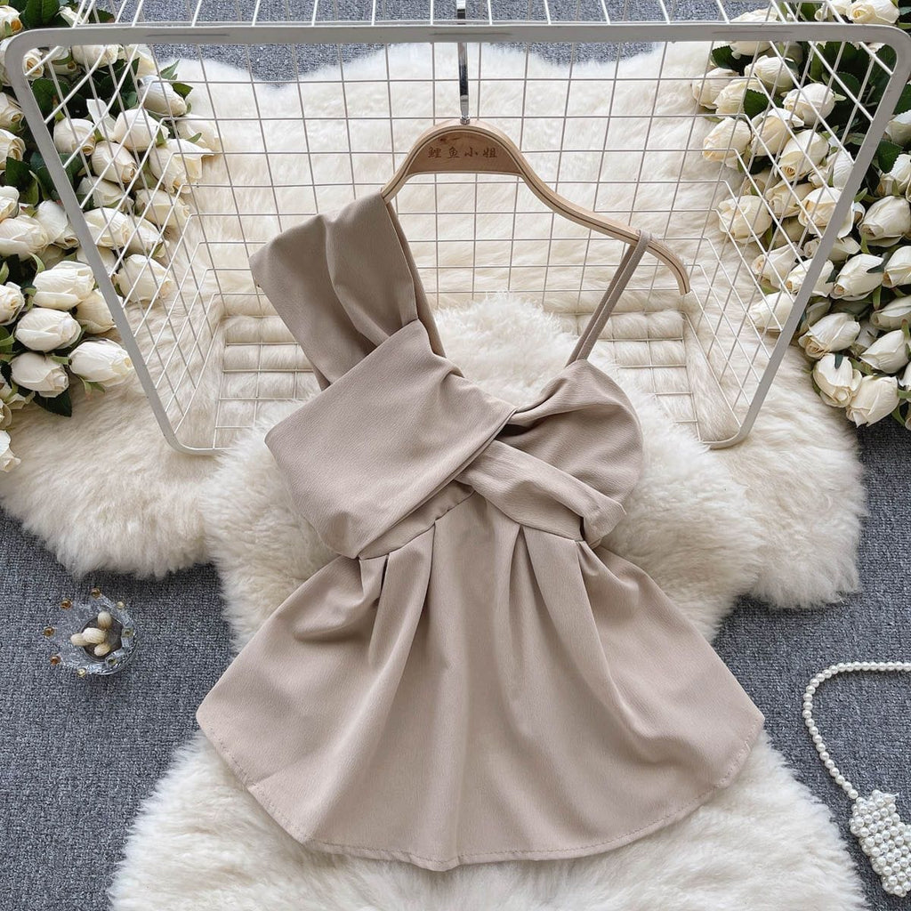 Bella Bow One-Shoulder Top