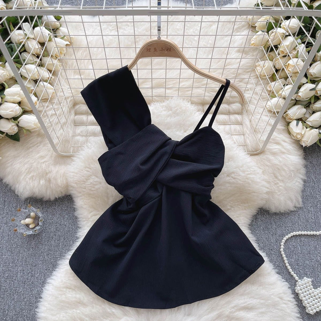 Bella Bow One-Shoulder Top