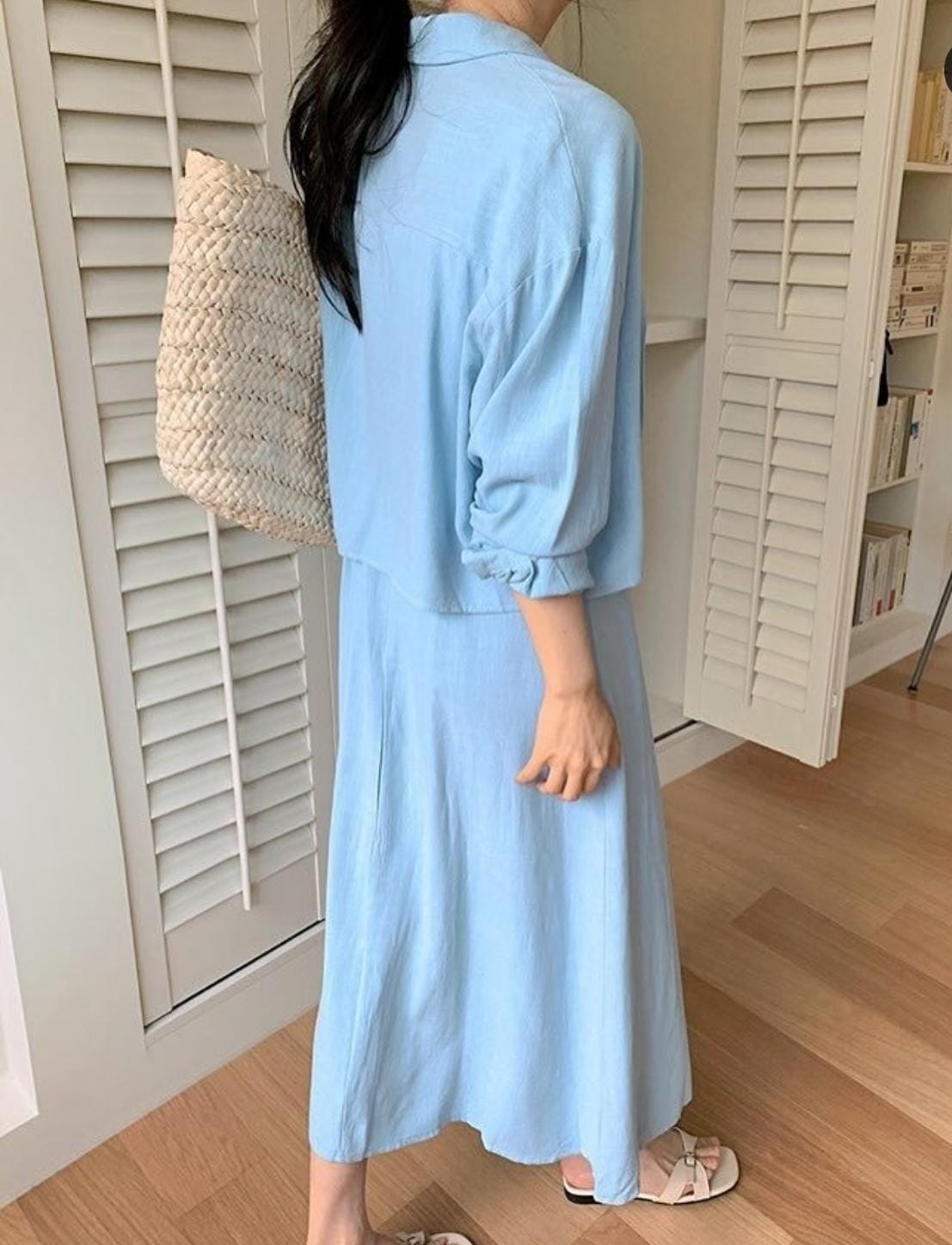 Selene Luxury 2 Pc Linen Coord Set