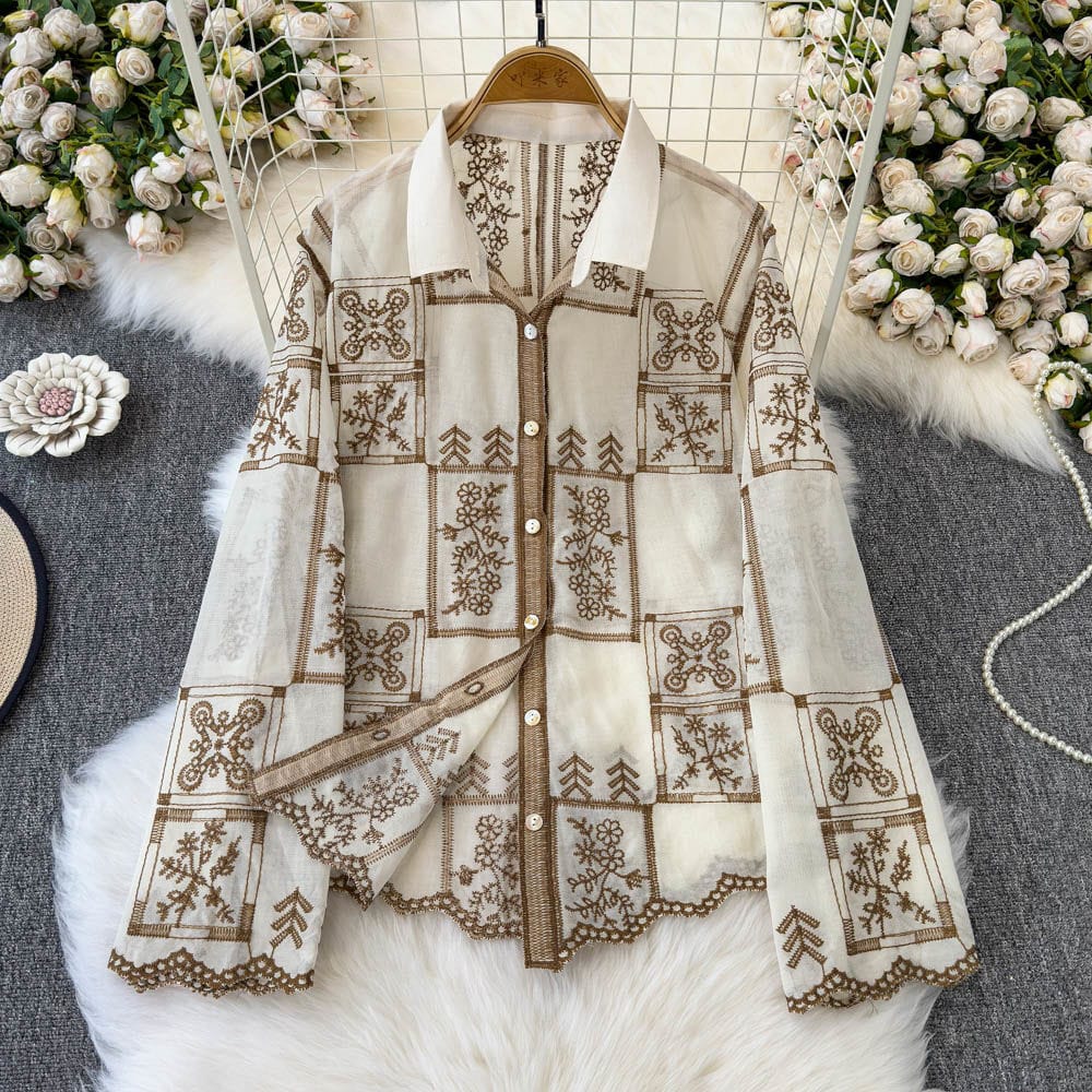 Donna Luxury Embroidery Shirt