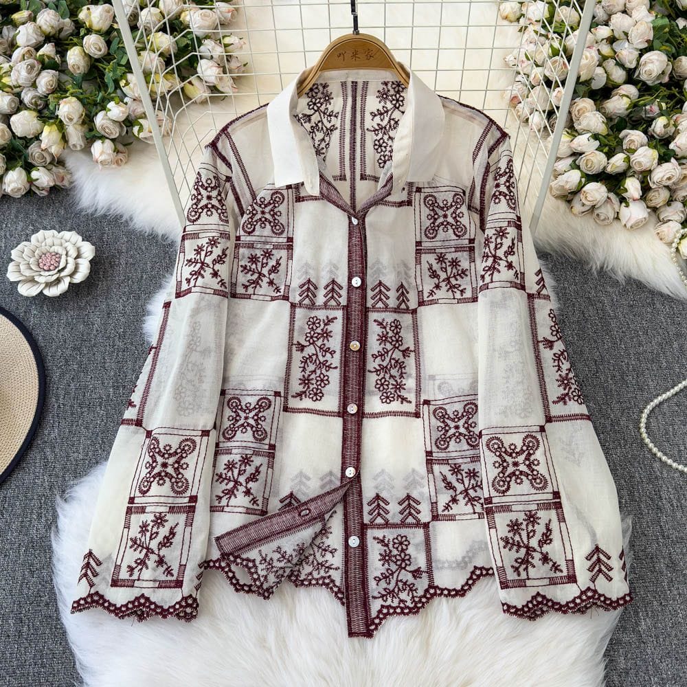 Donna Luxury Embroidery Shirt