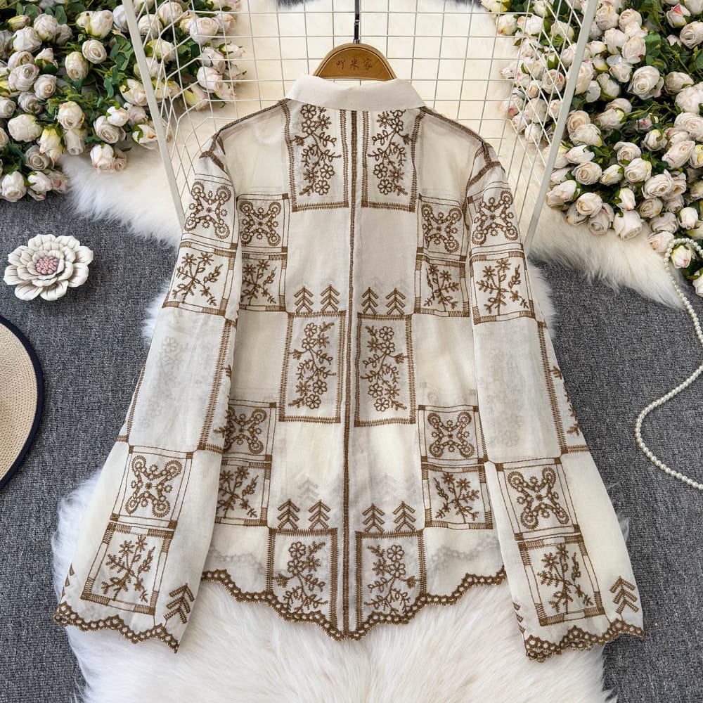 Donna Luxury Embroidery Shirt