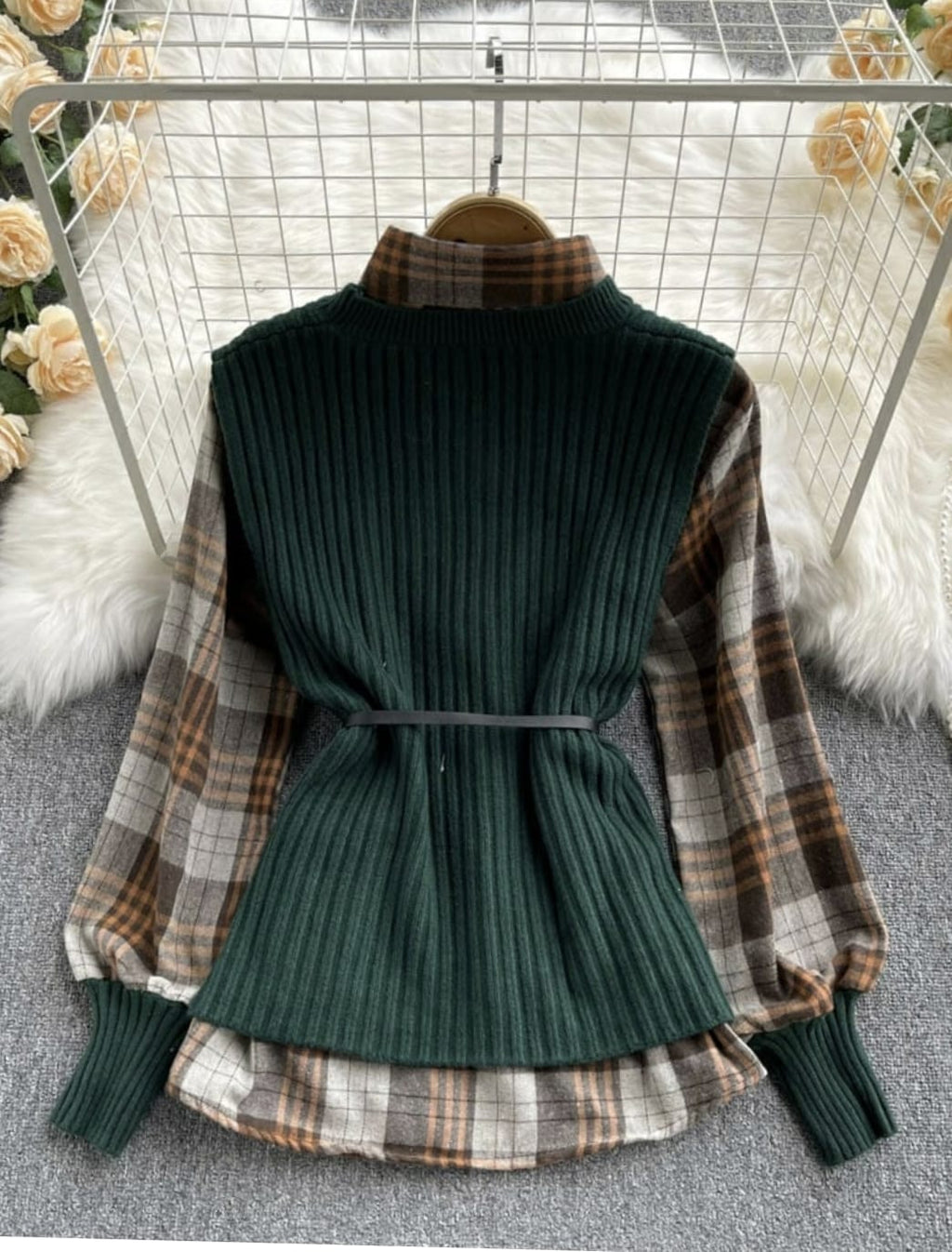 The Charlotte Belted Sweater Set