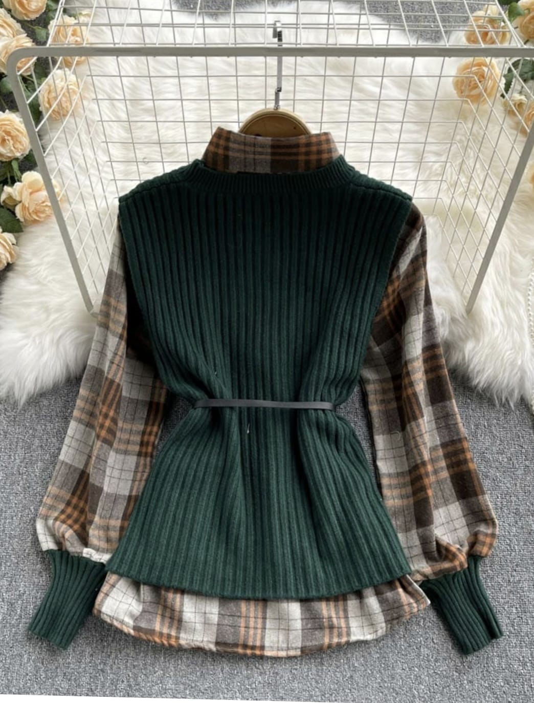 The Charlotte Belted Sweater Set