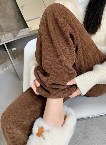 Addison Fleece Wide-leg Pants