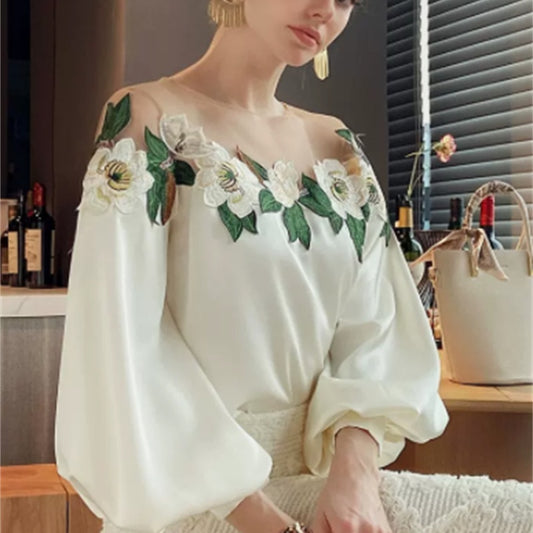 Hope Satin Embroidered Shirt