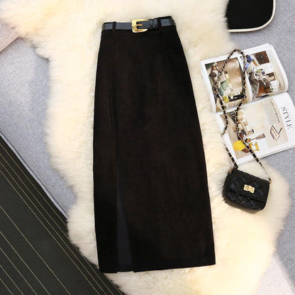 Vesper High Waist A- Line Corduroy Skirt