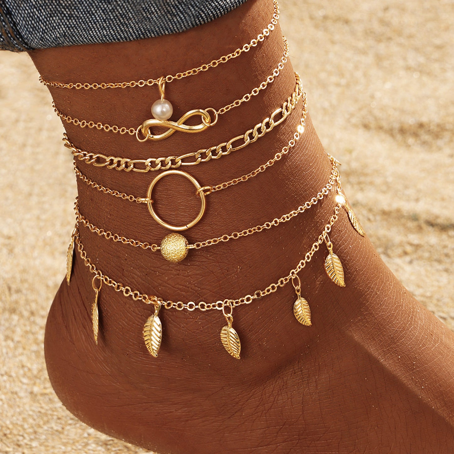 Zoe Multi-layer Anklet