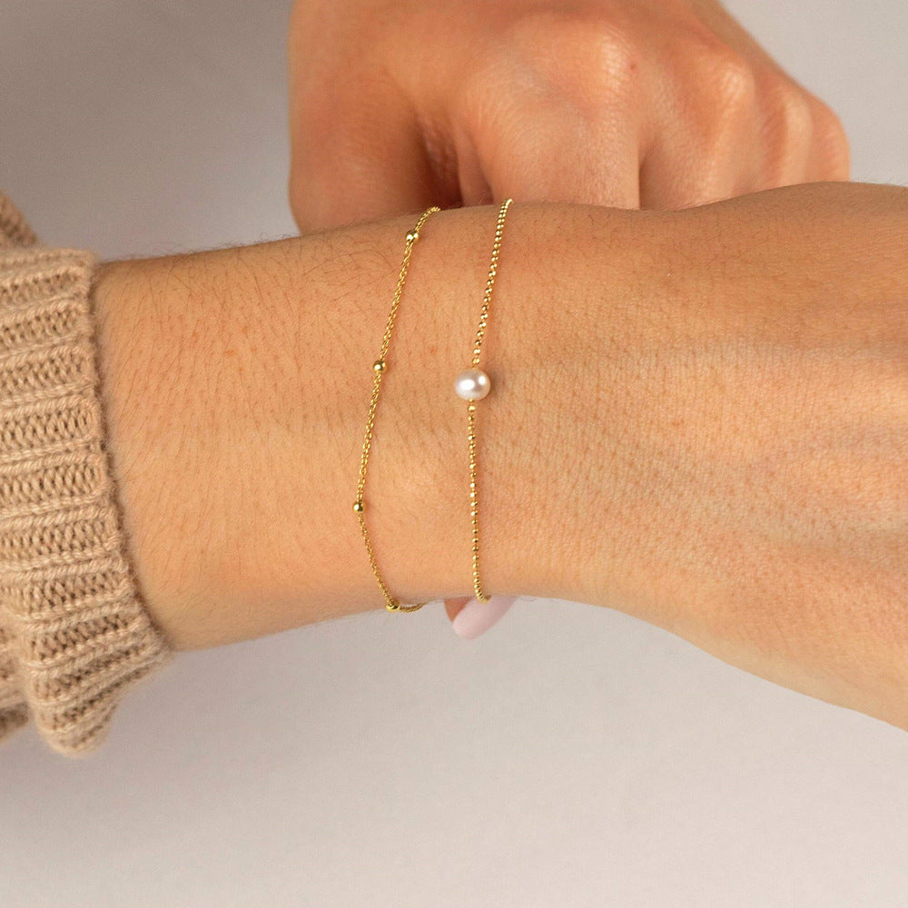 Minimalist All-match Copper Bead Chain Bracelet