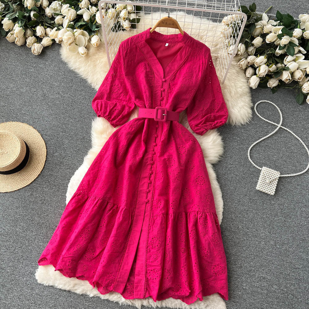 Winslow V-neck Puff Sleeve Dress