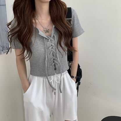 Charlotte string tie tee