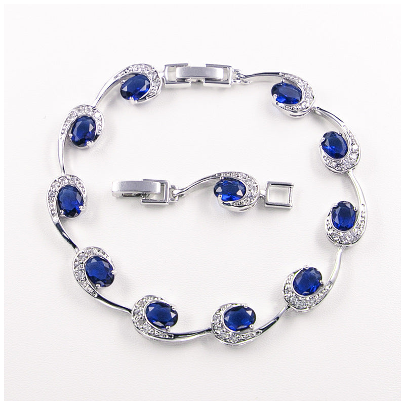 Sapphire bracelet and Pendant set