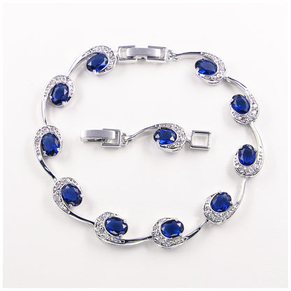 Sapphire bracelet and Pendant set
