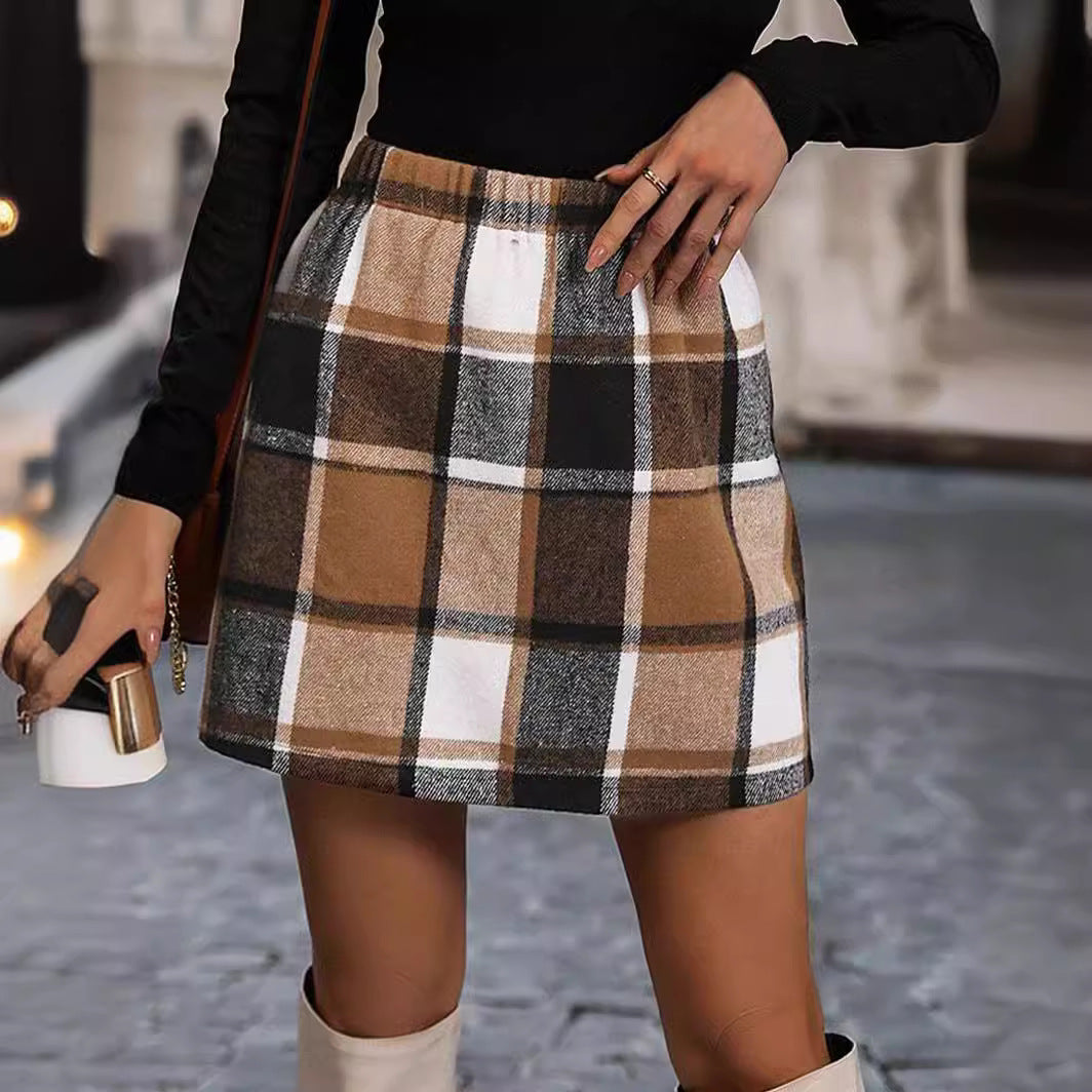 Hanna Autumn Check Skirt