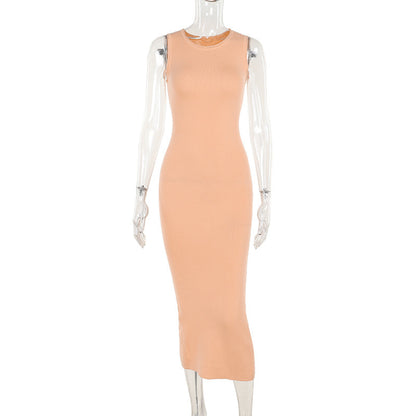 Sunset Glow Ribbed Midi Dress