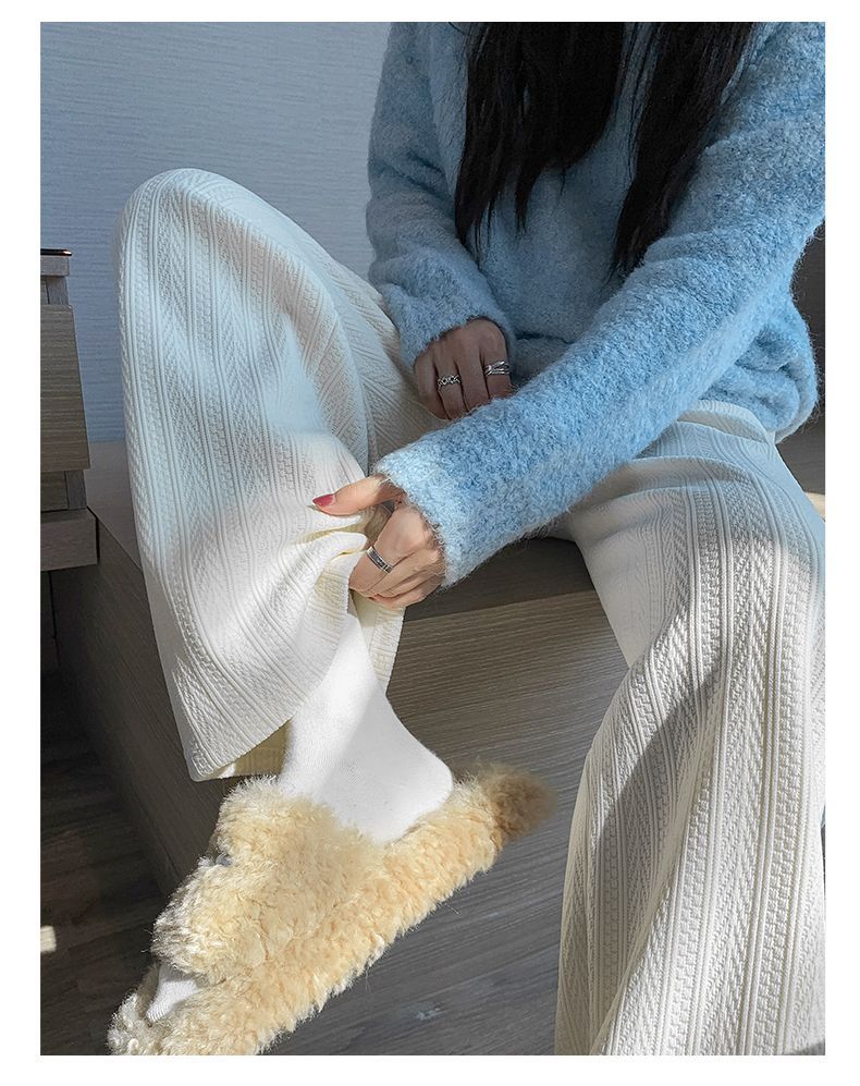 Addison Fleece Wide-leg Pants