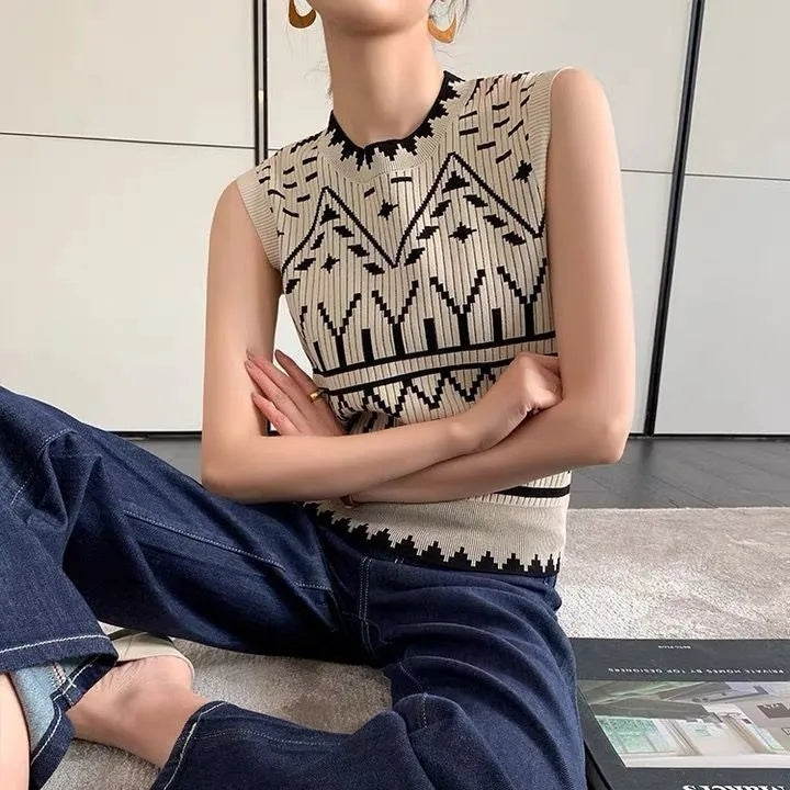 Eliana Knitted Vintage Vest