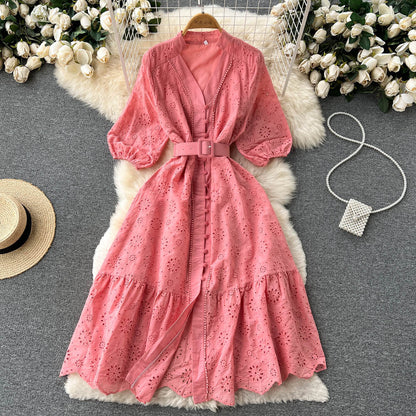 Winslow V-neck Puff Sleeve Dress