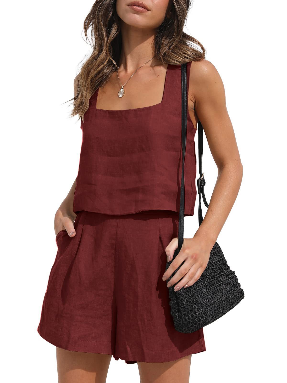 Lila Square Neck Co-ord