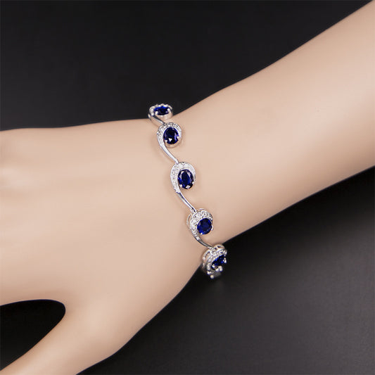 Sapphire bracelet and Pendant set